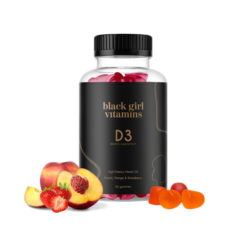 [Australia] - Black Girl Vitamins - Vitamin D3 Gummies, for Immune, Energy, and Bone Support, 2000IU (50mcg) Vitamin D per Serving, Gluten-Free Vitamin D Gummies 30 Day Supply 
