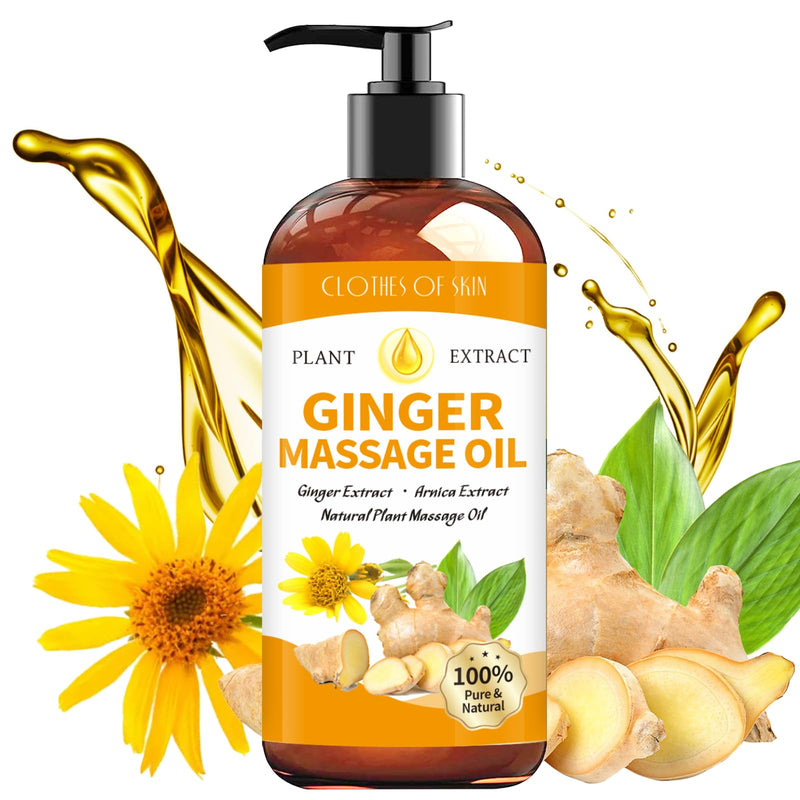 [Australia] - Ginger Oil Massage Oil for Massage Therapy,Ginger Oil Lymphatic Drainage Massage,Sore Muscle Massage Oil,Natural Ginger Body Oil for Gua Sha Massage with Arnica Oil-Warming,Relaxing,Soothing Muscles 