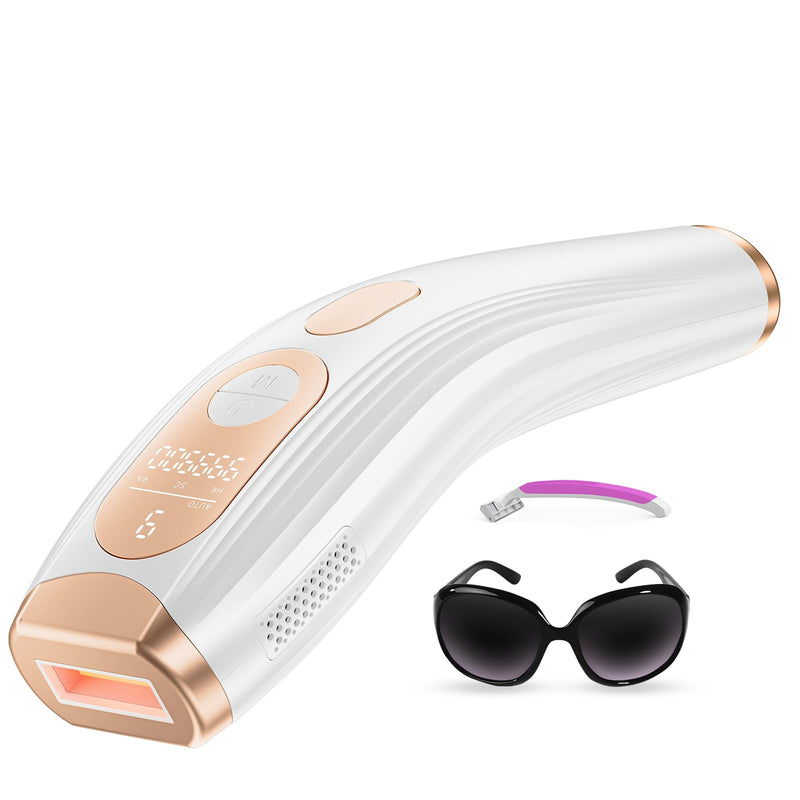 [Australia] - Laser Hair Removal, IPL Laser Hair Removal for Women and Men Permanent, Hair Removal Device with 3.0 IPL Red Light Wave, Home Laser Hair Removal Device for Facial Legs Armpits Bikini Body Use Gold White 