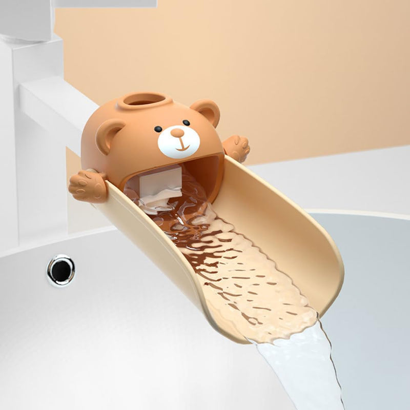 [Australia] - DLUCKY Faucet Extender for sink Easy Use Sink Faucet Extenders with Temperature Sensitive for Toddlers, Kids Hand Washing Faucet Extension for Bathroom Sink, Kitchen, Brown 