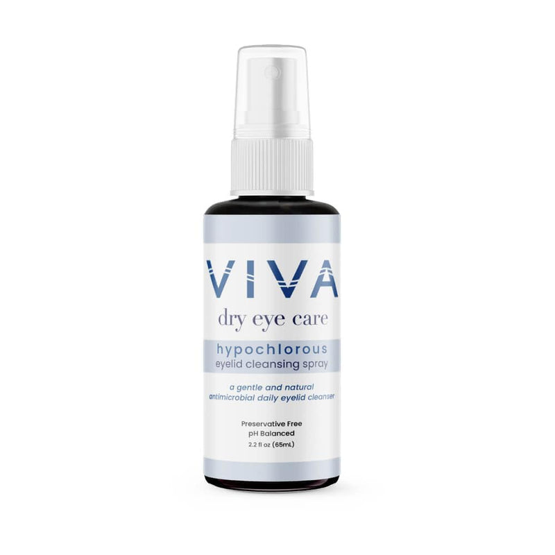 [Australia] - VIVA Eyelid Cleansing Spray | Pure, Hypochlorous Acid | Gentle, Effective Eyelid & Lash Cleanser to Remove Allergens, Dirt, Oils, Makeup | 2.2 fl oz (65ml) 