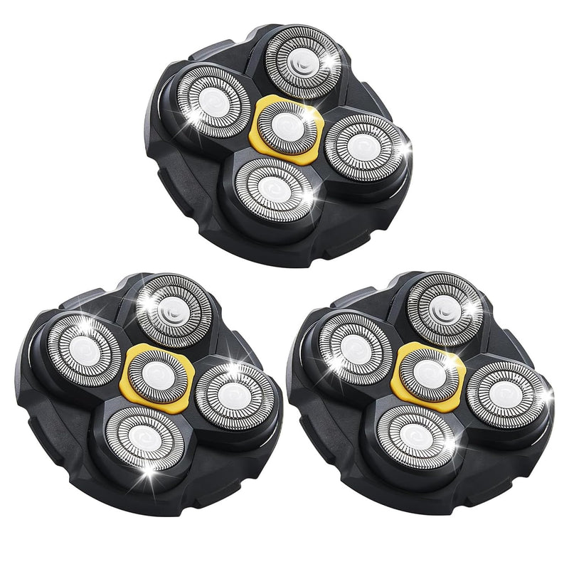 [Australia] - Shaver Replacement Heads Compatible with Microtouch Titanium Head Shaver, for Bald Men 3 Pack Silvery-3 
