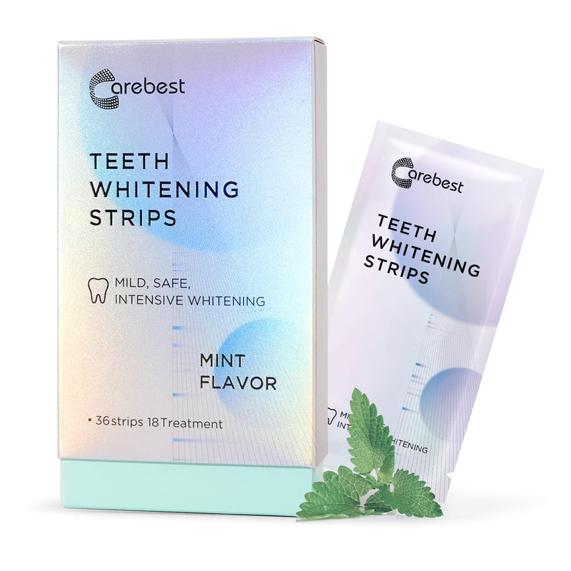 [Australia] - Teeth Whitening Strips for Teeth Sensitive - Professional Whitening Strips for Teeth at Home,36 Strips Teeth Whitening Kit Mint 