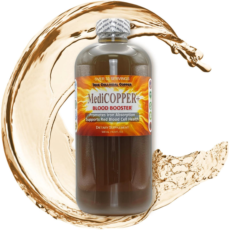 [Australia] - MediCOPPER® Plus Blood Booster True Colloidal Copper CuNP Nutritional Supplement - 500 mL in Clear Plastic Bottle 