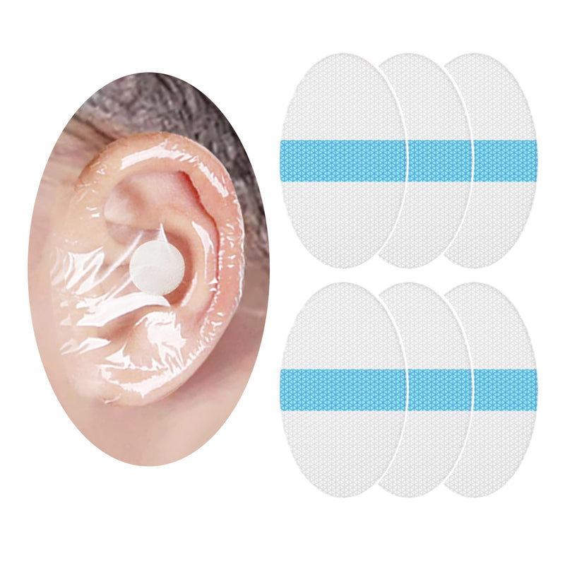 [Australia] - 60-Pack Upgarde Silicon-Gel Material Easy to Take Off Baby Ear Covers with Cotton Ball,Baby Shower Cap Ear Protection for Kids,Water-proof Ear Stickers for Bath Swimming (60Pcs) 60Pcs 