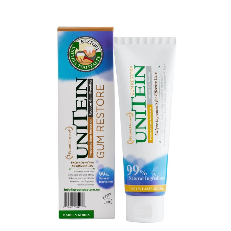 Gum Restore Toothpaste, Improves and protects damaged & bleeding gums, Breaks Down Plaque, Resists Tarter, Plant-based Formula, 99% Natural Ingredients, Free of Fluoride, Triclosan, Microbeads