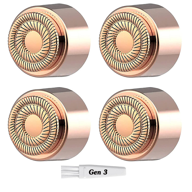[Australia] - Flawless Replacement Heads Gen 3, 4 Pack - Compatible with 3rd Generation Flawless Facial Hair Remover, Replacement Heads for Flawless Facial Hair Remover Generation 3 4-pc for Gen 3(New Flawless) 