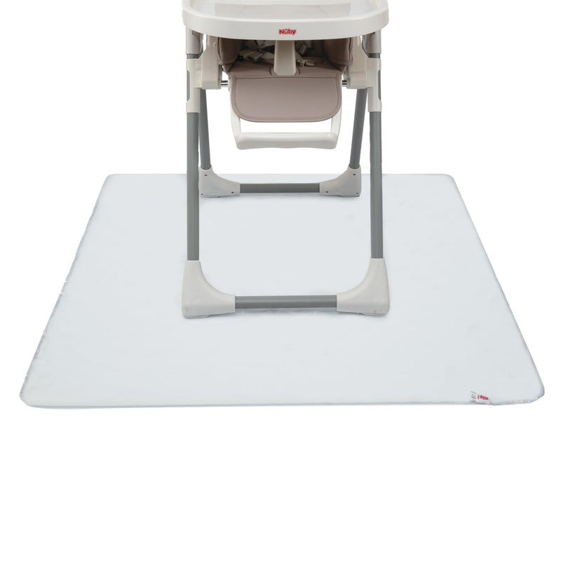 [Australia] - Nuby High Chair Square Floor Mat - Waterproof and Clear Floor Mat - Protects Floor from Spills and Messes - 49.5" x 49.5" 