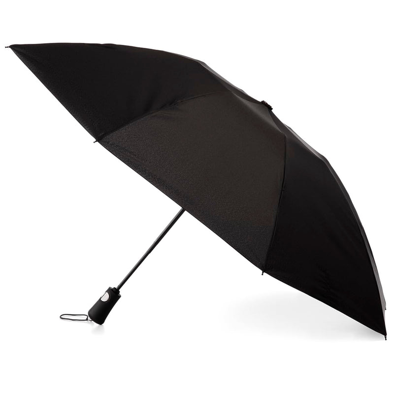 Totes Reverse Close Folding Inbrella with Auto Open Close and Compact Black 43" Canopy