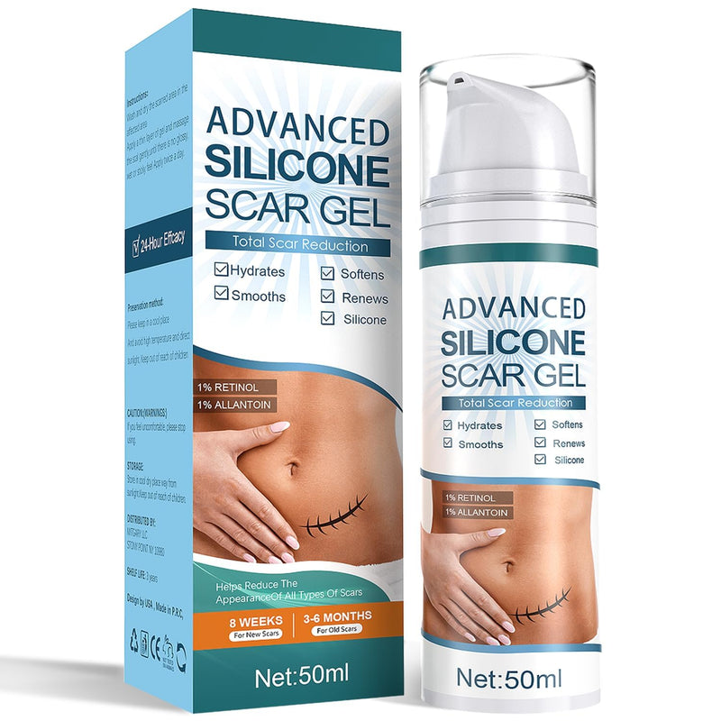 [Australia] - Advanced Scar Gel, Silicone Scar Gel, Treats Old and New Scars, Reduces the Appearance of Scars from, Body, Face, Stretch Marks, Surgical Scar, Keloids, Acne, Burns and More, 50g (1.76 Oz) 