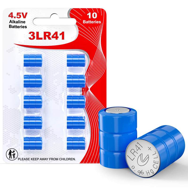 [Australia] - 3LR41 Button Batteries, 4.5V Replacement Batteries for Bore Sight, Toys, Digital Camera and Keychain LED Flashlight, Replacement for 3xAG3, 3x392, 3xL736, 3x384, L736F Batteries, 10 Pack 