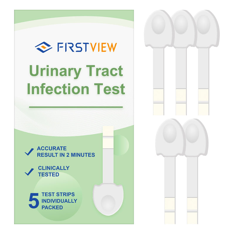 [Australia] - UTI Test Strips,Urinary Tract Infection Test Strips for Women, Men & Kids for UTI and Bladder, Detect Leukocytes and Nitrites,Results in 2 Minutes, Specialized Handle Design Easier use-5Pcs 