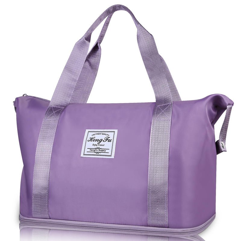 Travel Duffle Bag for Women, Weekender Overnight Carry On Bag for Women, Foldable Waterproof Gym Luggage with Wet Compartment