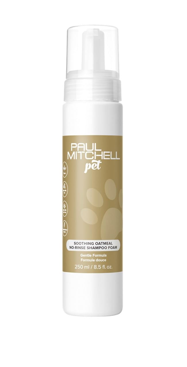 Paul Mitchell Pet Soothing Oatmeal Waterless No-Rinse Shampoo Foam, Gentle Formula, 8.5 fl.oz - PawsPlanet Australia