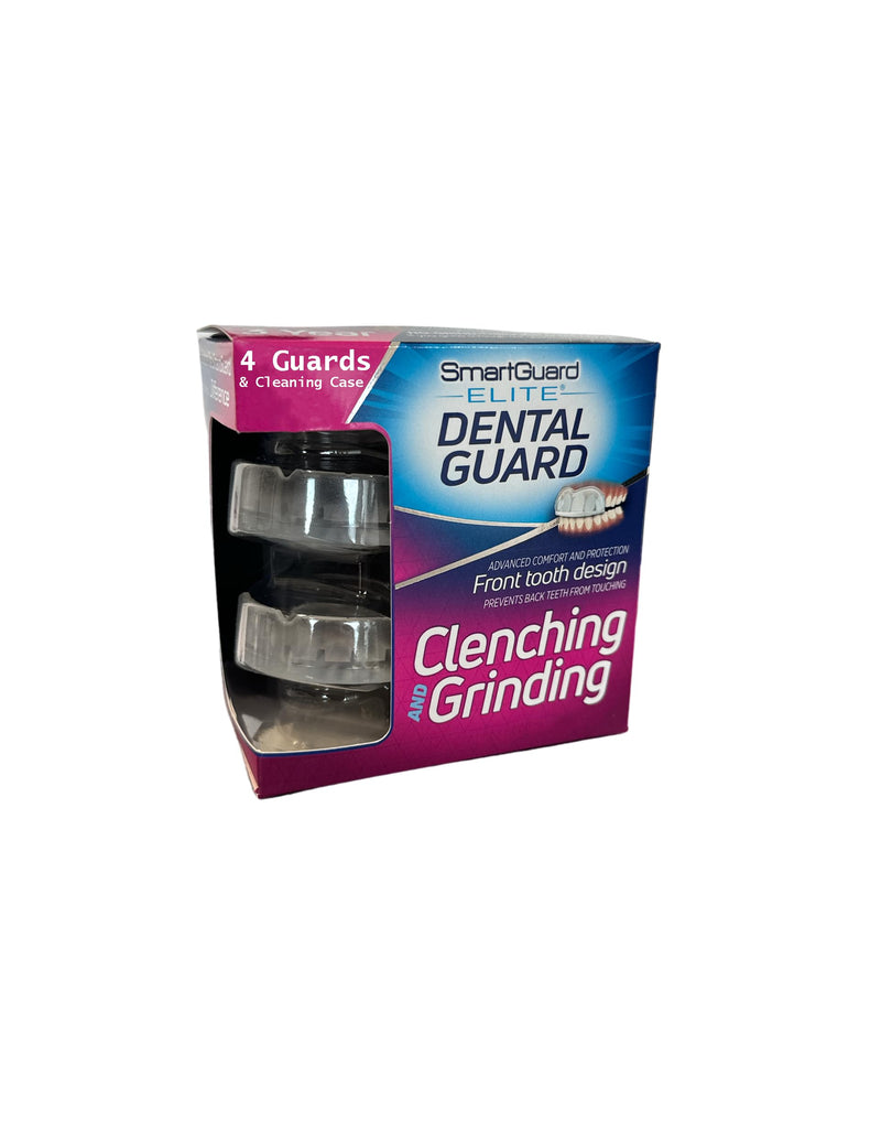 [Australia] - SmartGuard Dental Guard 4 Guards and Cleaning case Front Tooth Custom Anti Teeth Grinding Night Guard for Clenching Dentist Designed Bruxing Splint Mouth Protector for Sleep 