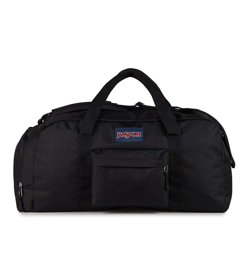 JanSport Weekender Large Duffel - Travel or Gym Bag, Durable Weekender with Front Utility Pocket & Side Grab Handles - Black