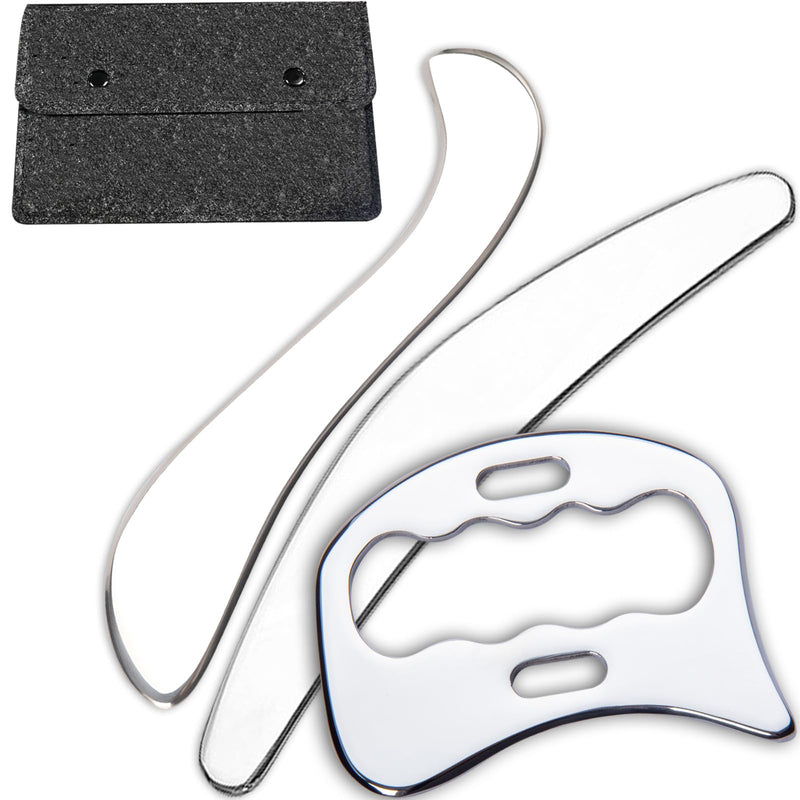 [Australia] - FeelFree Sport 3 in 1 Muscle Scraper Tool-Gua Sha Scraping Tool Physical Therapy Massage Tool-Soft Tissue Mobilization for Back, Legs, Arm (A+D+S) A+D+S 