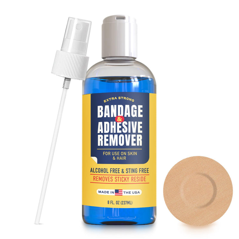 [Australia] - Sting-Free Adhesive Remover - Gentle & Pain-Free Bandage & Strong Adhesive Remover | Ideal for Sensitive Skin, Sports Tape, Dialysis Ports, Continuous Blood Glucose Monitoring & Colostomy Bag Care 