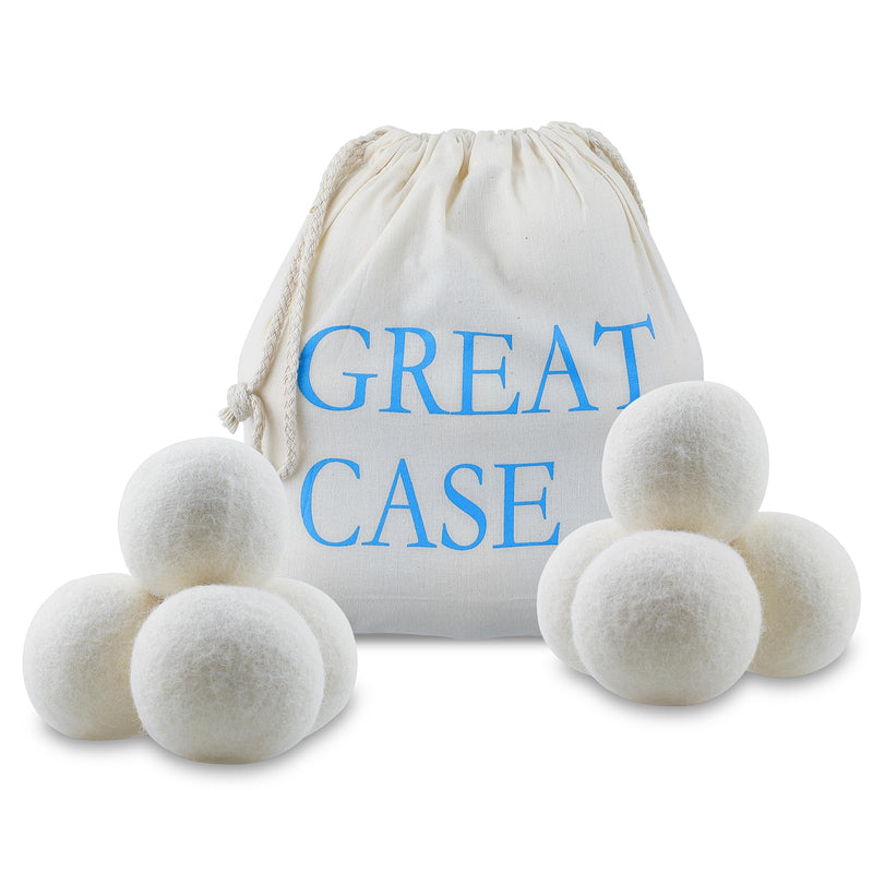 [Australia] - 8-Pack Premium Wool Dryer Balls - Reusable XL Natural Fabric Softener, Reduces Clothing Wrinkles, Pet Hair & Static Cling, Wool Balls Replaces Dryer Sheets,Laundry Wool Balls for Dryer 