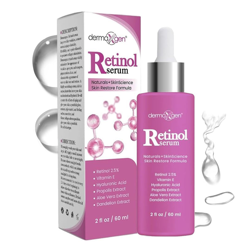 2.5% Retinol Serum for Face - Anti Aging Treatment with Hyaluronic Acid & Vitamin E - Nighttime Retinol Serum for Face - Hydrating Formula for Fine Lines & Wrinkles - 2 Fl oz 1.7 Ounce (Pack of 1)