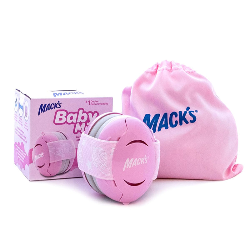 [Australia] - Mack's Baby Muffs | Baby Ear Muffs Noise Protection | High NRR | Noise Cancelling Headphones for Babies & Toddlers Pink 