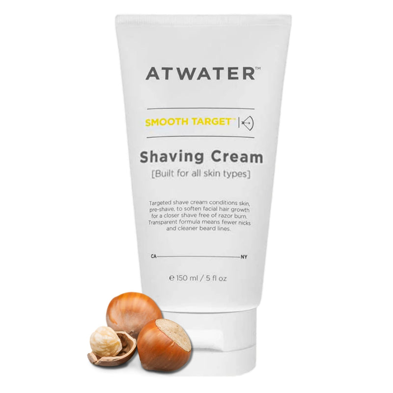 [Australia] - ATWATER Smooth Target Shaving Cream, Men's Pre-Shave and Shave Cream in One, Translucent Formula with Rosa Gallica Extract, Nick-Free Protection for Sensitive Skin - 5 oz 5 Ounce (Pack of 1) 