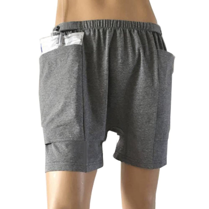 [Australia] - Shorts for Nephrostomy Bag, Catheter Leg Bag Holder Support Underwear for Drainage Bag Ostomy Care Clothes Large 