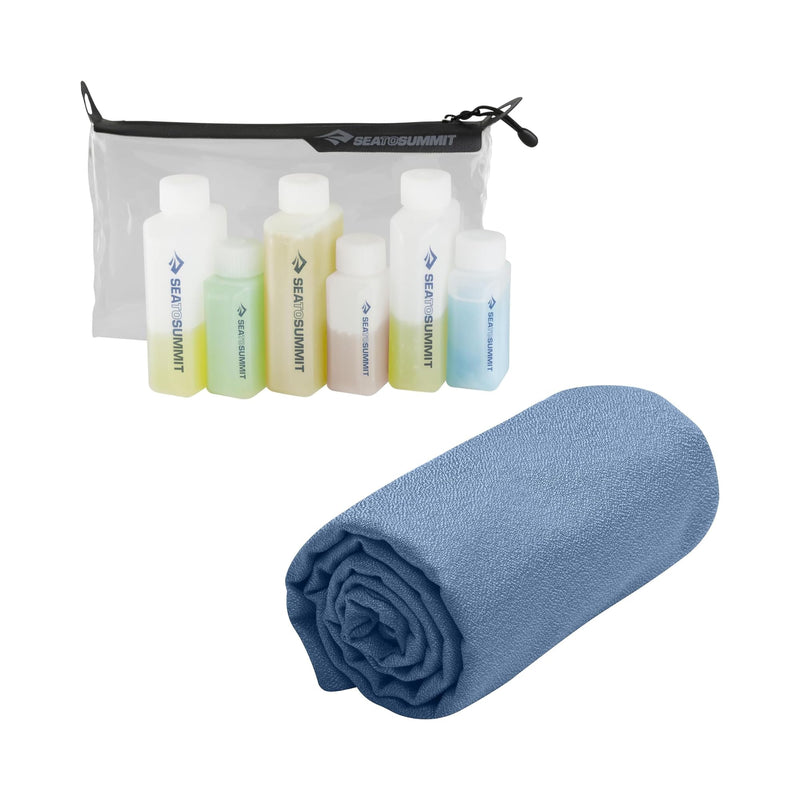Sea to Summit Travel System: Clear Zip Pouch with TSA-Approved Travel Bottles and Airlite Towel