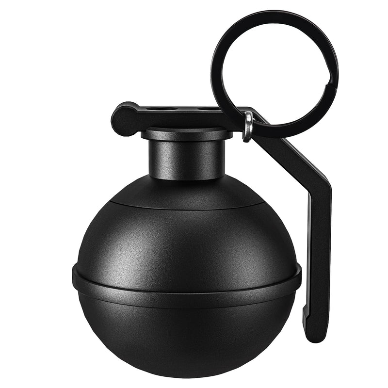 Tactical Small Pill Case, Metal Pill Holder with Keychain, Airtight Vitamin Container, Cool Mini Pill Organizer for Daily Medications, Supplements (Black) Black