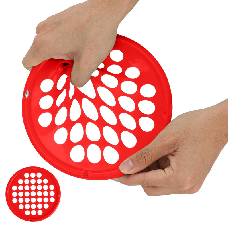 [Australia] - Hand Exercise Webs for Physical Therapy, Hand Grip Strengthener, Finger Exerciser, Portable Size, Latex Free, 7" Diameter Medium-Red 