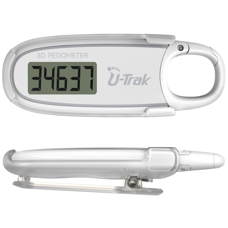 [Australia] - 3D Pedometer for Walking with Removable Clip and Carabiner Simple Step Counter for Walking Accurate Clip On Step Tracker for Men Women Kids 