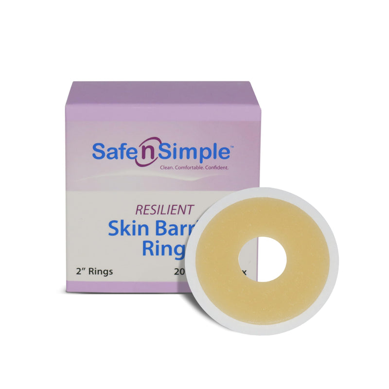 [Australia] - Safe n' Simple Resilient Skin Barrier Ring - 2" - Colostomy & Ostomy Barrier Ring - Ileostomy & Colostomy Supplies Rings - Adhesive Urostomy & Ostomy Supplies - Skin Adhesive Barrier Ostomy Rings 2 Inch (Pack of 20) 