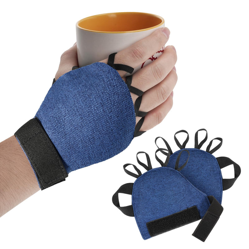[Australia] - Medium Size Weighted Gloves for Tremors to Provide Hand Stability and Improve Hand Dexterity, Perfect Writing Weights & Hand strengthening Tool（2 x 1/2lb, Each Glove), Blue 