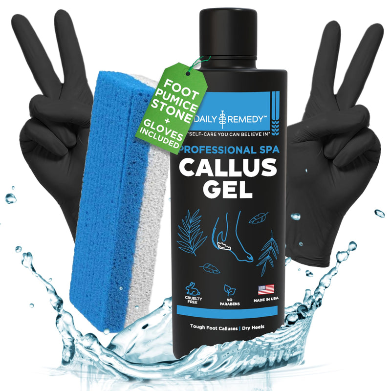 [Australia] - Callus Remover Gel ‚Äì Professional Foot Callus Removal for Smooth Feet & Cracked Heels ‚Äì Extra Strength Callus Gel with Pumice Stone ‚Äì 8oz, Made in USA 