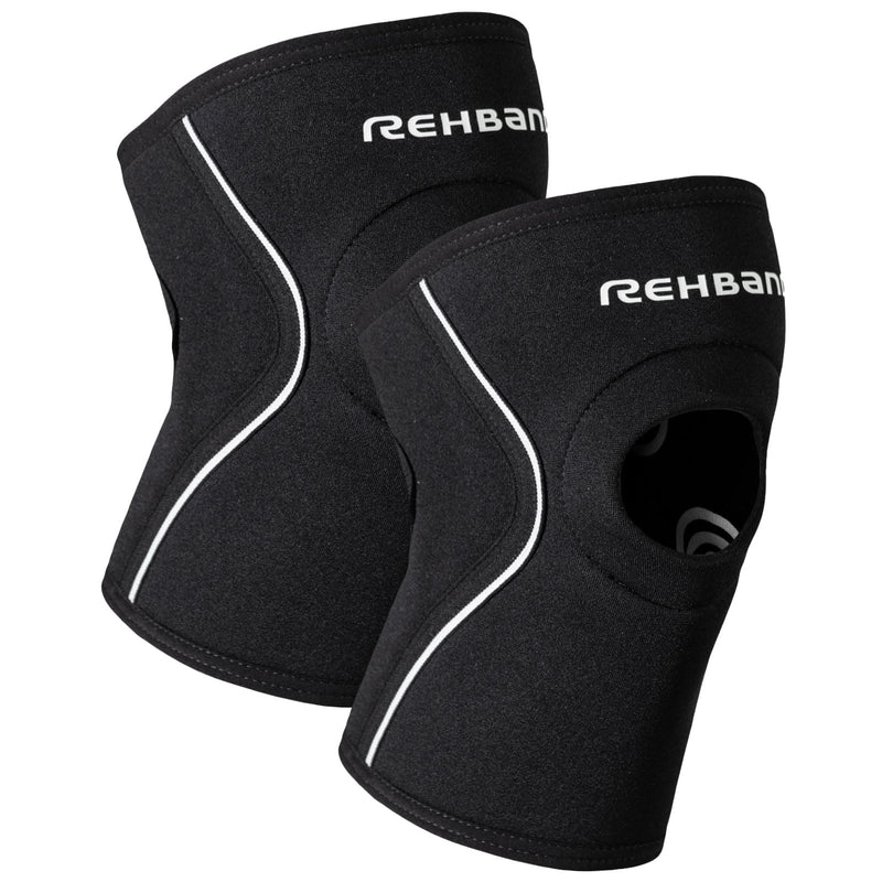 [Australia] - Rehband Open Patella Knee Brace 5mm Neoprene, Supportive Knee Sleeve with Patella Support, Knee Protection for Strength Training, Jogging & Fitness, Colour:Black - 1 Pair, Size:XX-Large XX-Large Black - 1 Pair 