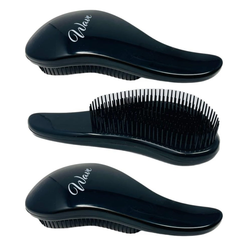 [Australia] - G.B.S Wave Multi-Function Glide Thru Brush Unisex Man and Women Long or Short Hair - Dense Black Bristles to Remove Knots, tangles Silky Smooth Finish. (Medium, 3.00, Count) 