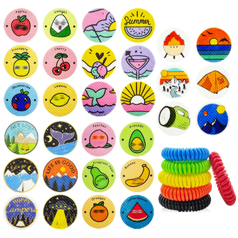 [Australia] - Mosquito Repellent Stickers, 300 Pack for Kids & Adults, Outdoor/Indoor, Natural Plant-Based, 6 Mosquito Bracelets Included 