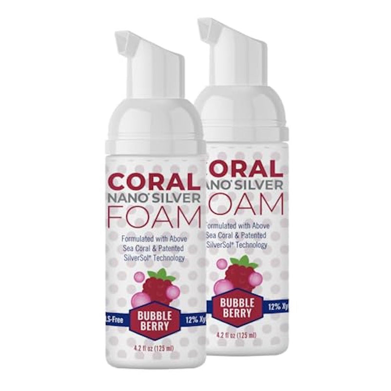 [Australia] - Coral Nano Silver Kids Fluoride Free Foaming Bubble Berry Coral Calcium Toothpaste, Natural Formula, SLS and Glycerin Free - 4 Ounce 4.2 Ounce (Pack of 2) 