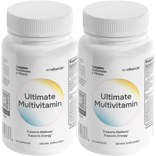 envitamin Ultimate Multivitamin Multimineral and Superfood with 42 Fruit and Vegetable Blend, 60 Count (Ultimate 2 Pack) Two Pack