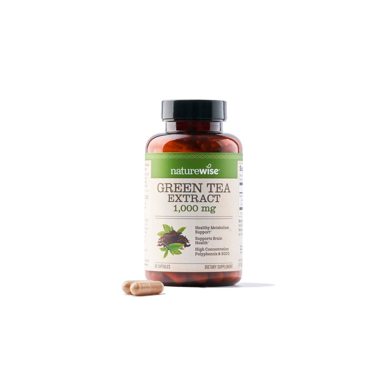 [Australia] - NatureWise Green Tea Extract Capsules 1000 mg - 50% EGCG & 98% Polyphenols - Extra Strength Antioxidants for Heart Health and Energy - Vegan, Gluten Free, Non-GMO - 60 Capsules[1-Month Supply] 60 Count (Pack of 1) 