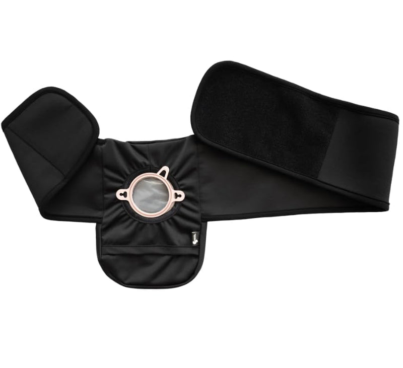 [Australia] - Elastic Ostomy Belt | Ostomy Cover Support Belt | Water Resistant Everyday Wear | 6x9 X-Large, Fits 42" - 51" (Black) X-Large 42" - 51" 
