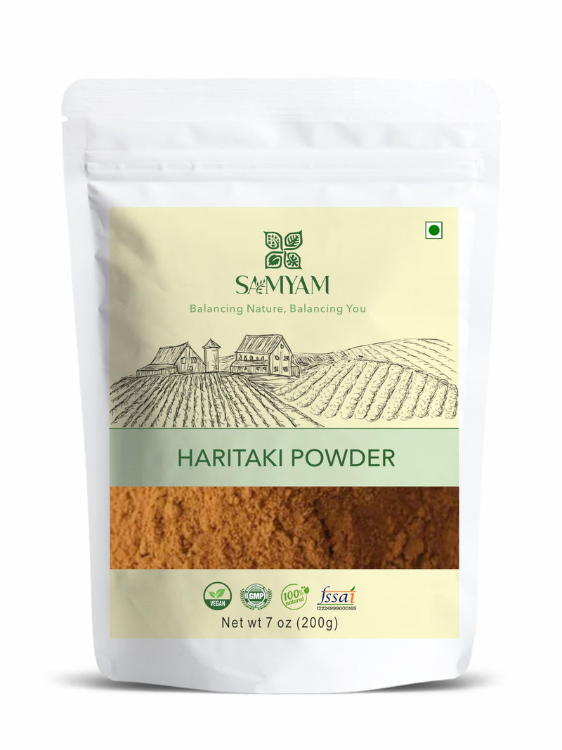 [Australia] - SAMYAM Haritaki Powder (Terminalia chebula) - 200g (7.05 oz) Pack | for Digestion Support 