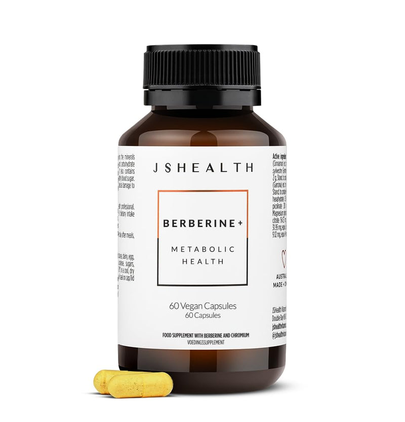 [Australia] - JSHealth Vitamins Berberine+ Formula ‚Äî Berberine Supplement for Metabolic Health ‚Äî Vegan, Gluten-Free & Non-GMO. (60 Tablets) 