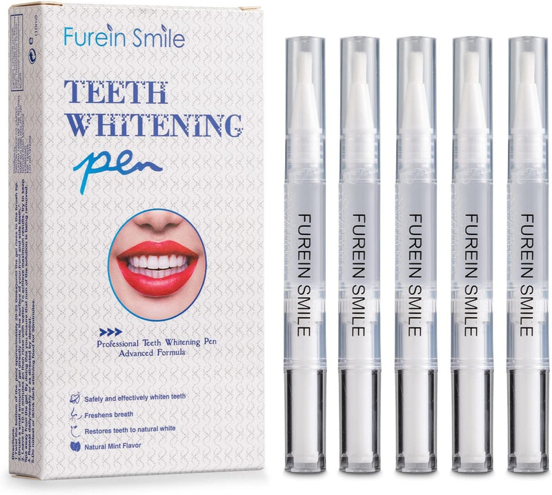 [Australia] - Teeth Whitening Pen 5 Pens 50+ Whitening Treatments -Removes Years of Stains 35% Carbamide Peroxide Tooth Whitener Brush Gel Pen 