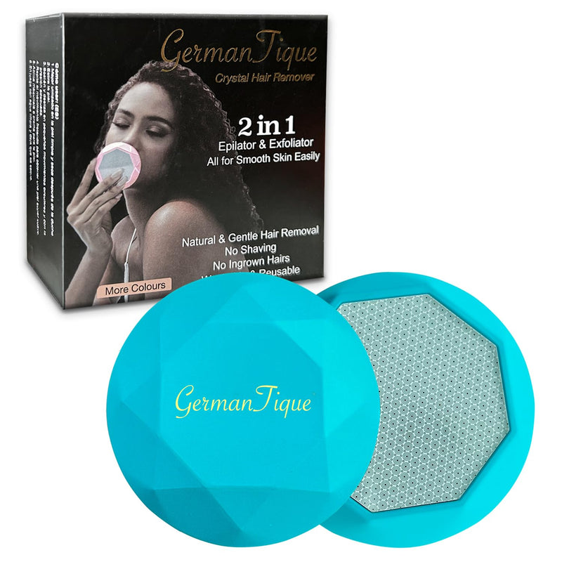 [Australia] - Crystal Hair Eraser,Upgraded Crystal Hair Remover Diamond,Painless and Effective Nano Glass Hair Removal Stone and Skin Exfoliation,Natural Epilator for Women and Men(Ocean Blue) Ocean Blue 