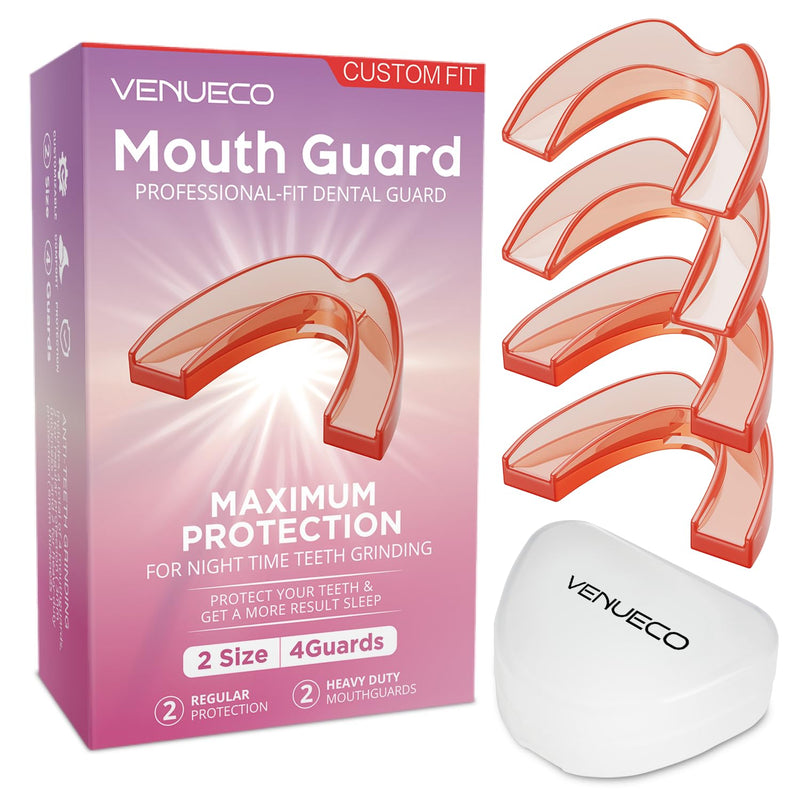 [Australia] - Mouth Guard for Grinding Teeth at Night: Dental Guard for Sleeping at Night-4 Pack/2 Size 