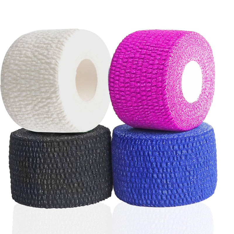 ANAMPION Weightlifting Hook Grip Tape 4 Roll 23ft/Roll Comfortable & Stretchy Athletic Thumb Tape for Weight Lifting & Cross Training Gym Workout Tape - Protect Thumb, Wrist & Finger MIX-1.5"-4Roll