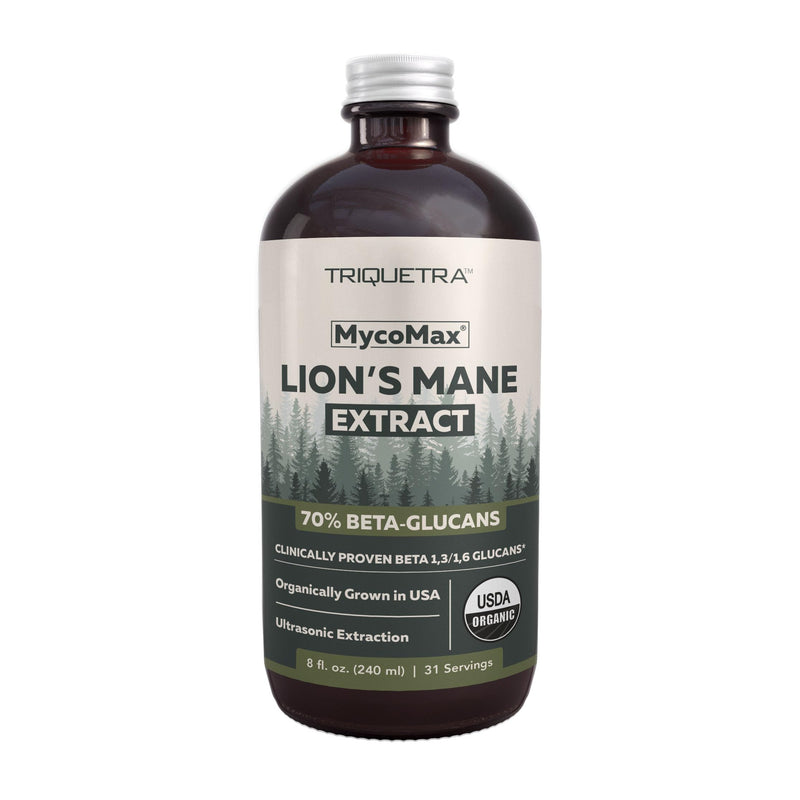 [Australia] - MycoMax Lions Mane Extract - 70% Beta Glucans, Max Potency Organic Lions Mane Supplement, US Grown + Ultrasonic Extraction - 500 mg per serving - Mental Clarity, Focus and Memory - 8 oz. Lions Mane Extract (Liquid) 8 Fl Oz (Pack of 1) 