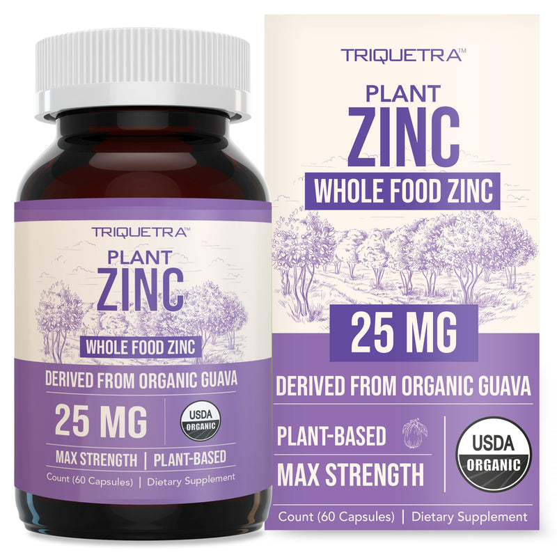 [Australia] - Organic Zinc 25 mg | Whole Food zinc Supplements | Derived from Organic Fruit, Elemental Zinc - Water Extracted, Vegan, GMO-Free - Essential Mineral, Antioxidant, Immune Support, Skin - 60 Servings 