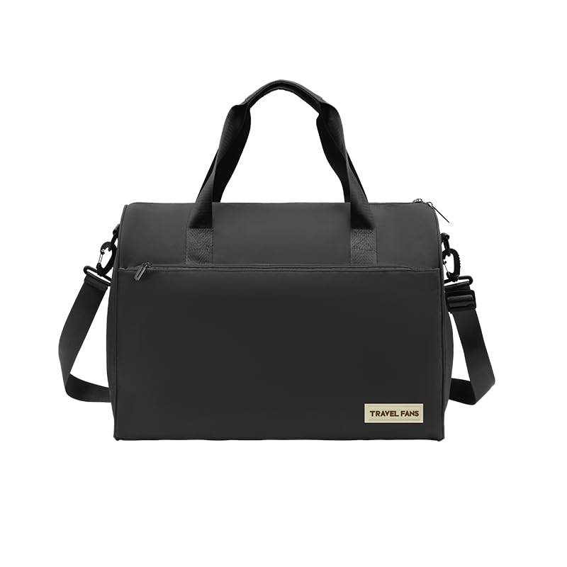 Travel Duffel Bag Weekend and Business Travel Bag Can be used for Sports Bags and Hospital Waiting Bags Overnight Duffel Bag with Trolley Case Cover Airline Travel Essentials (Black) Black